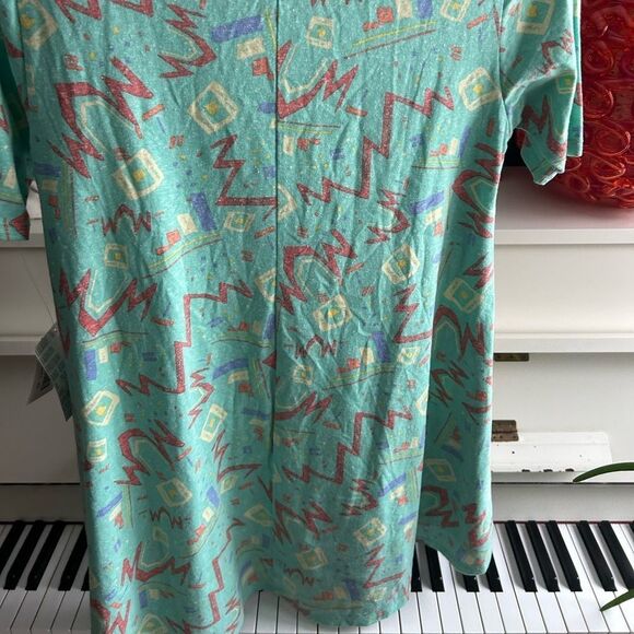 LuLaRoe Womens T-Shirt Dress Short Sleeve Knee Length XS Geometric - Picture 3 of 16